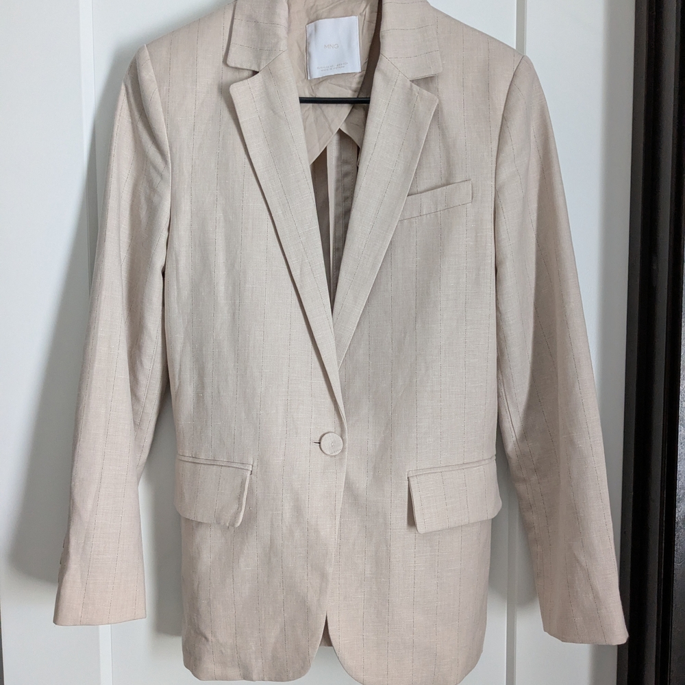 Mango Linen Blend Blazer